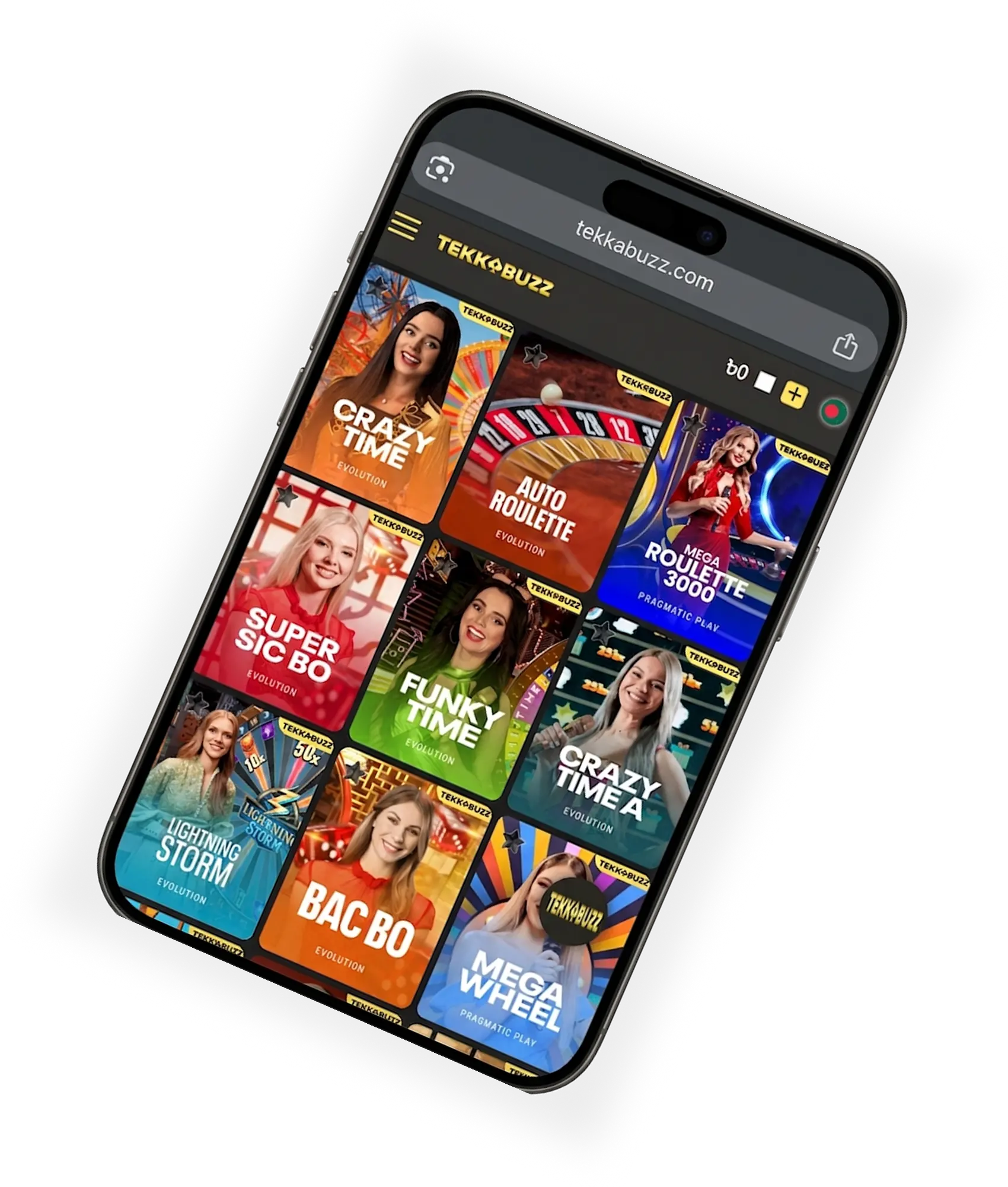 TekkaBuzz Casino games on mobile